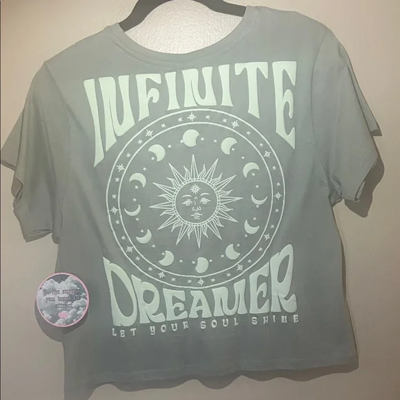 🆕 Infinite Dreamer Graphic Tee by angel energy Bubble Letters NWT - Picture 2 of 14